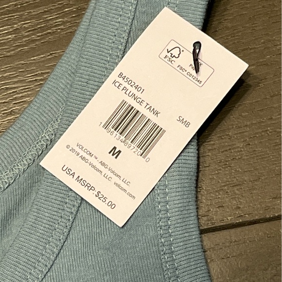 Volcom Smoke Blue Tank Juniors Medium NWT - Picture 5 of 7